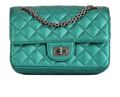 Metallic Reissue 2.55 224, &pound;2,900, Handbags, Green, Leather, Front view